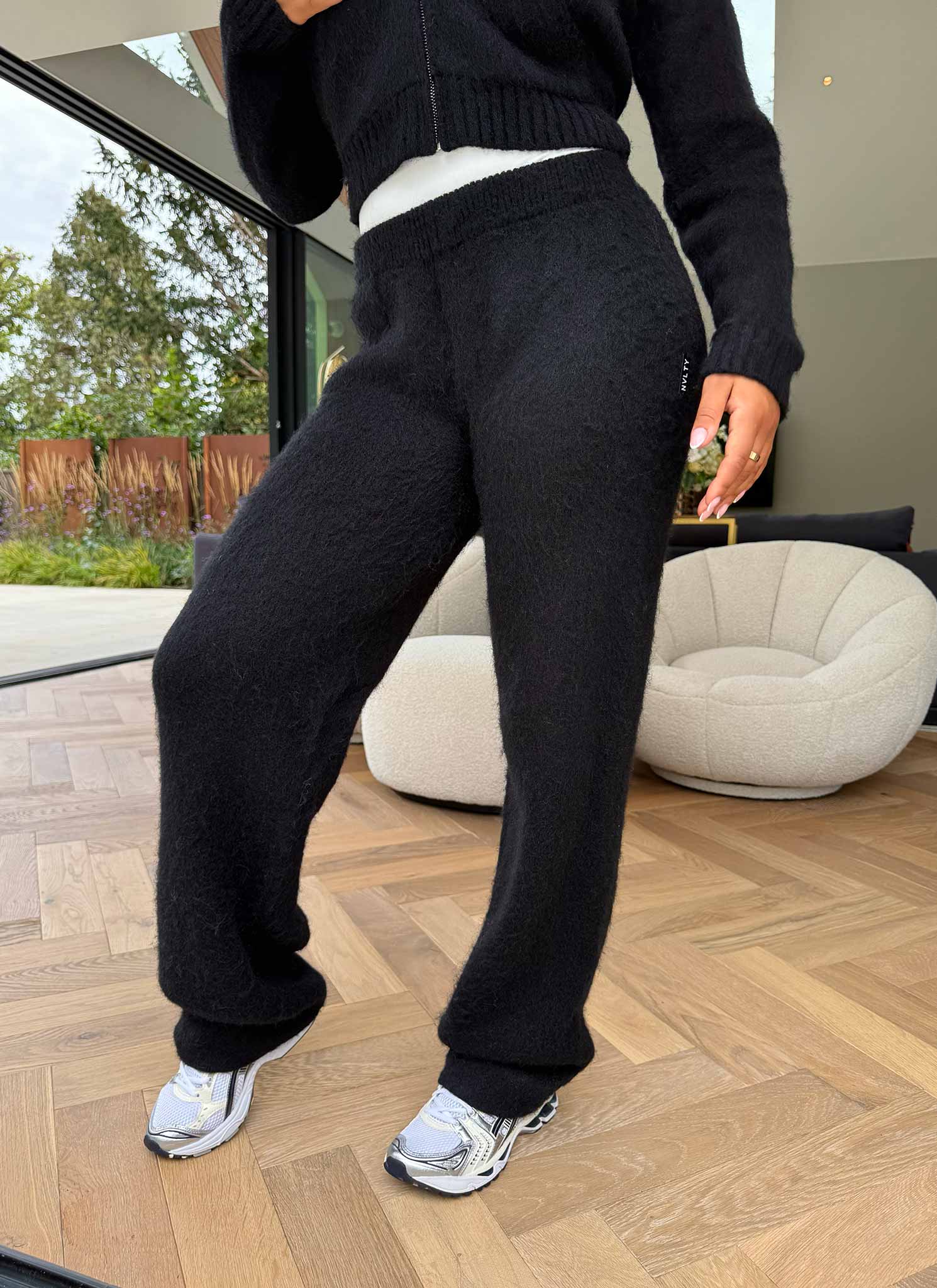 Mohair Joggers - Black - Image 3