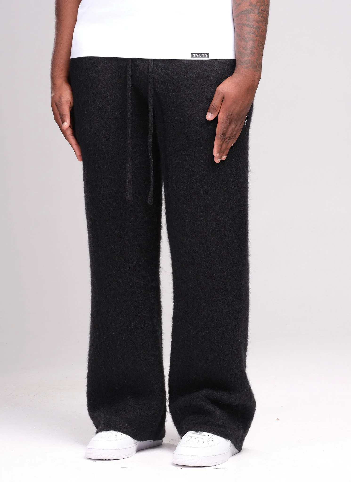 Mohair Joggers - Black - Image 2