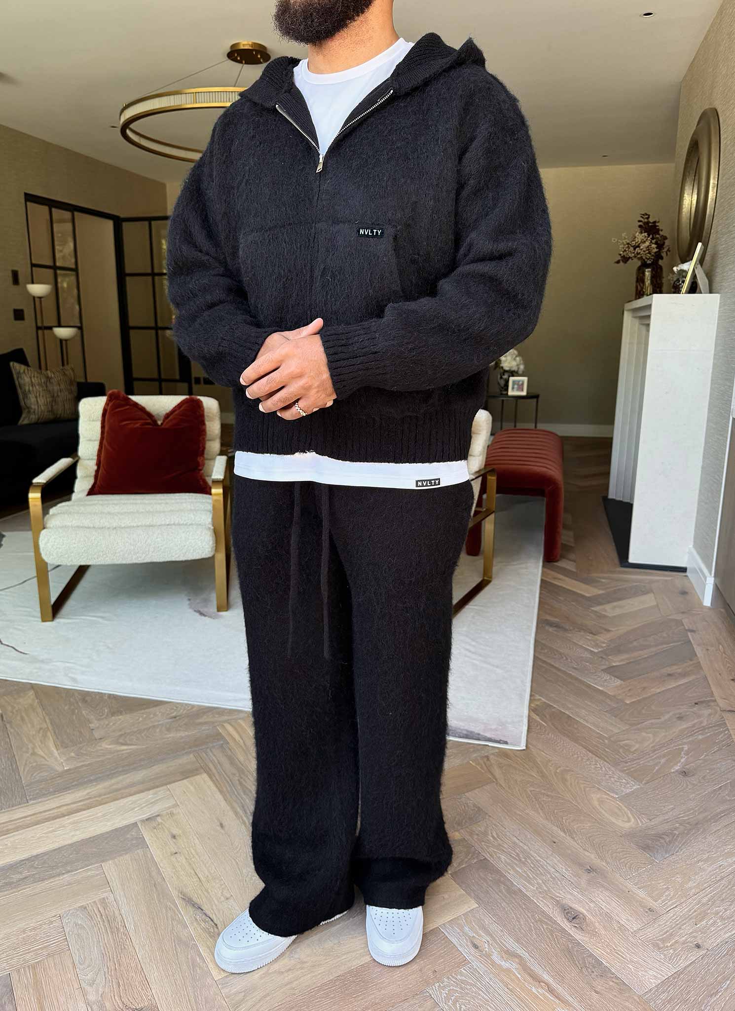Mohair Joggers - Black - Image 8