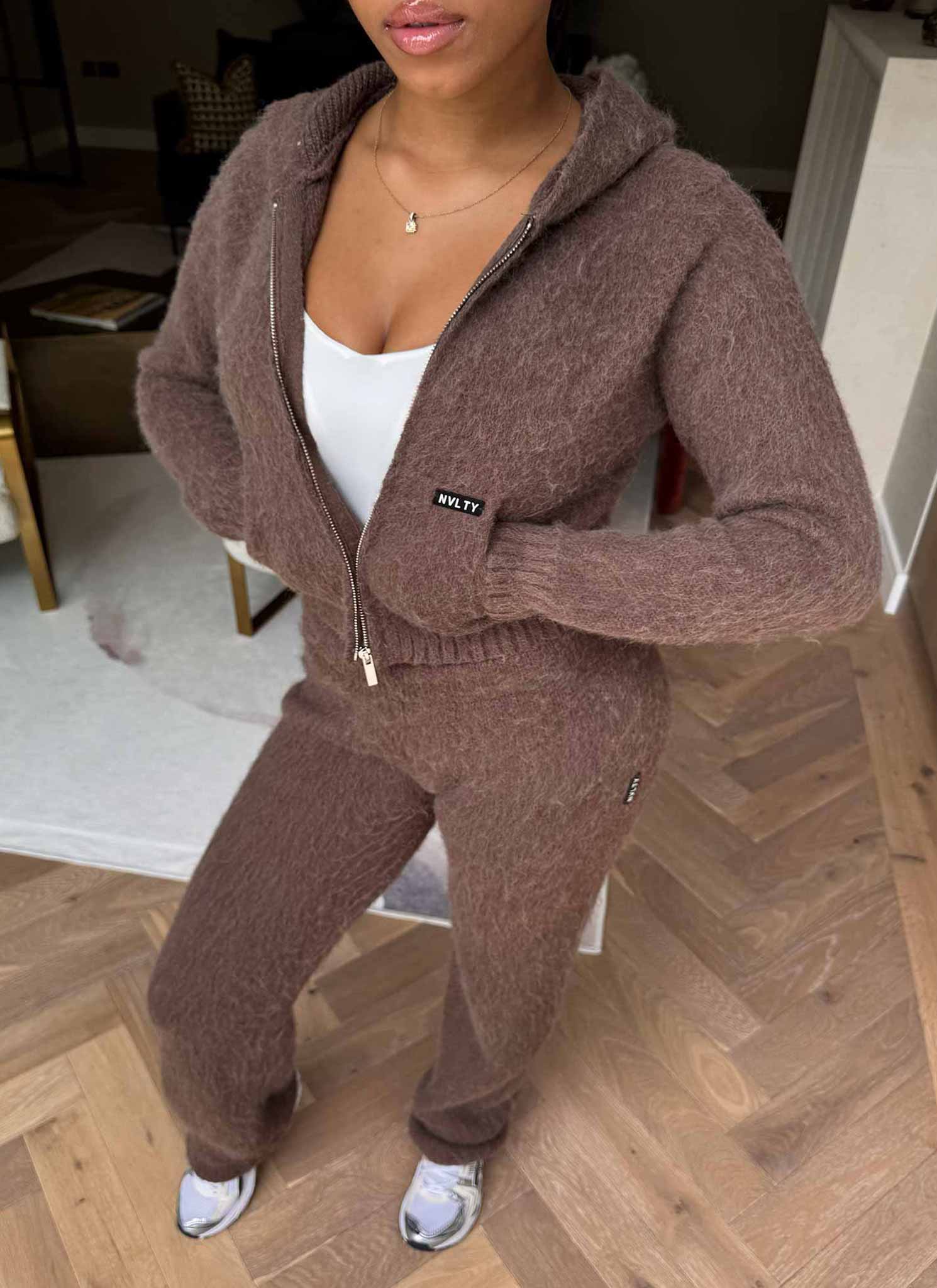 Mohair Joggers - Brown - Image 10