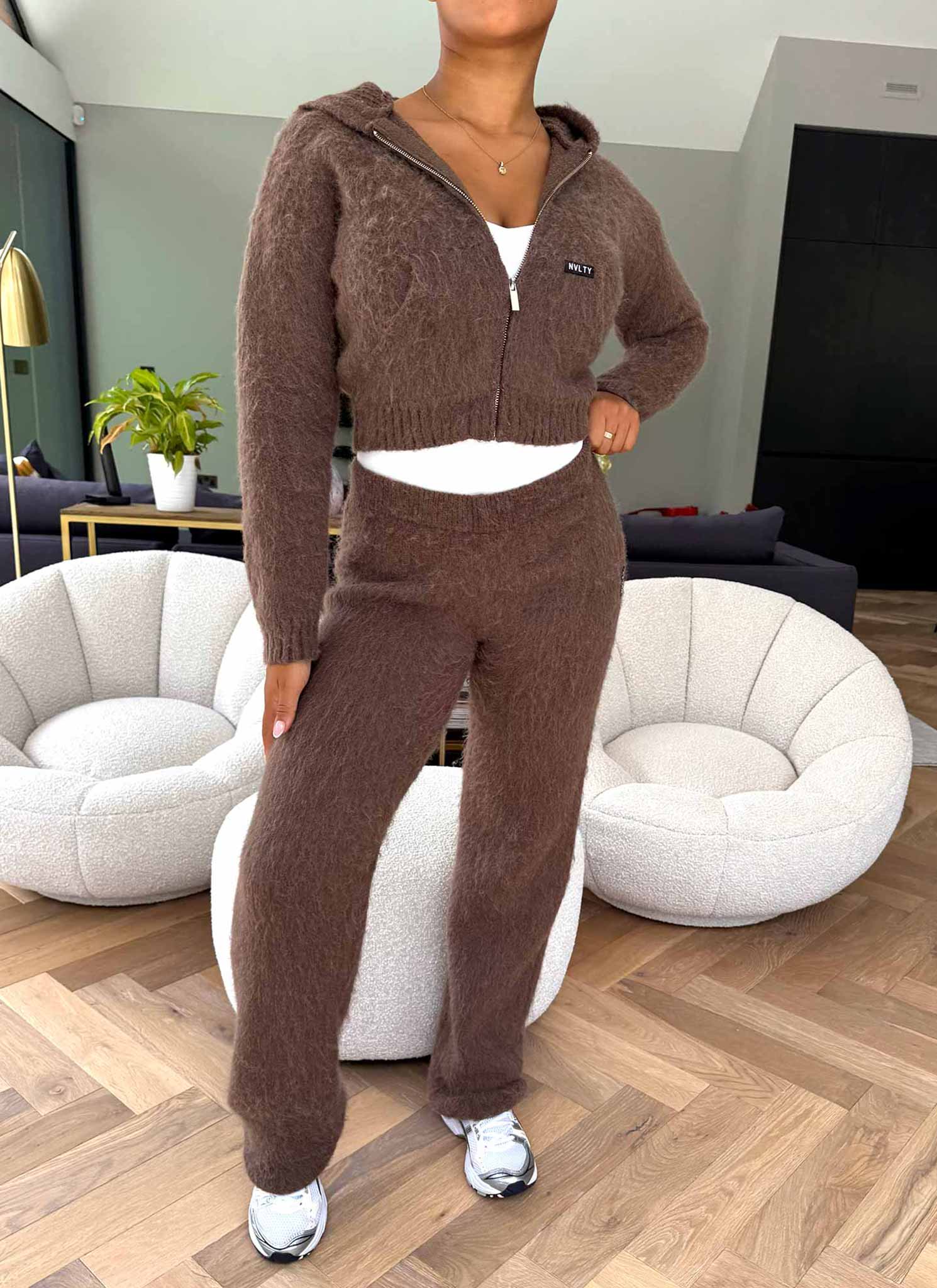 Mohair Joggers - Brown - Image 11