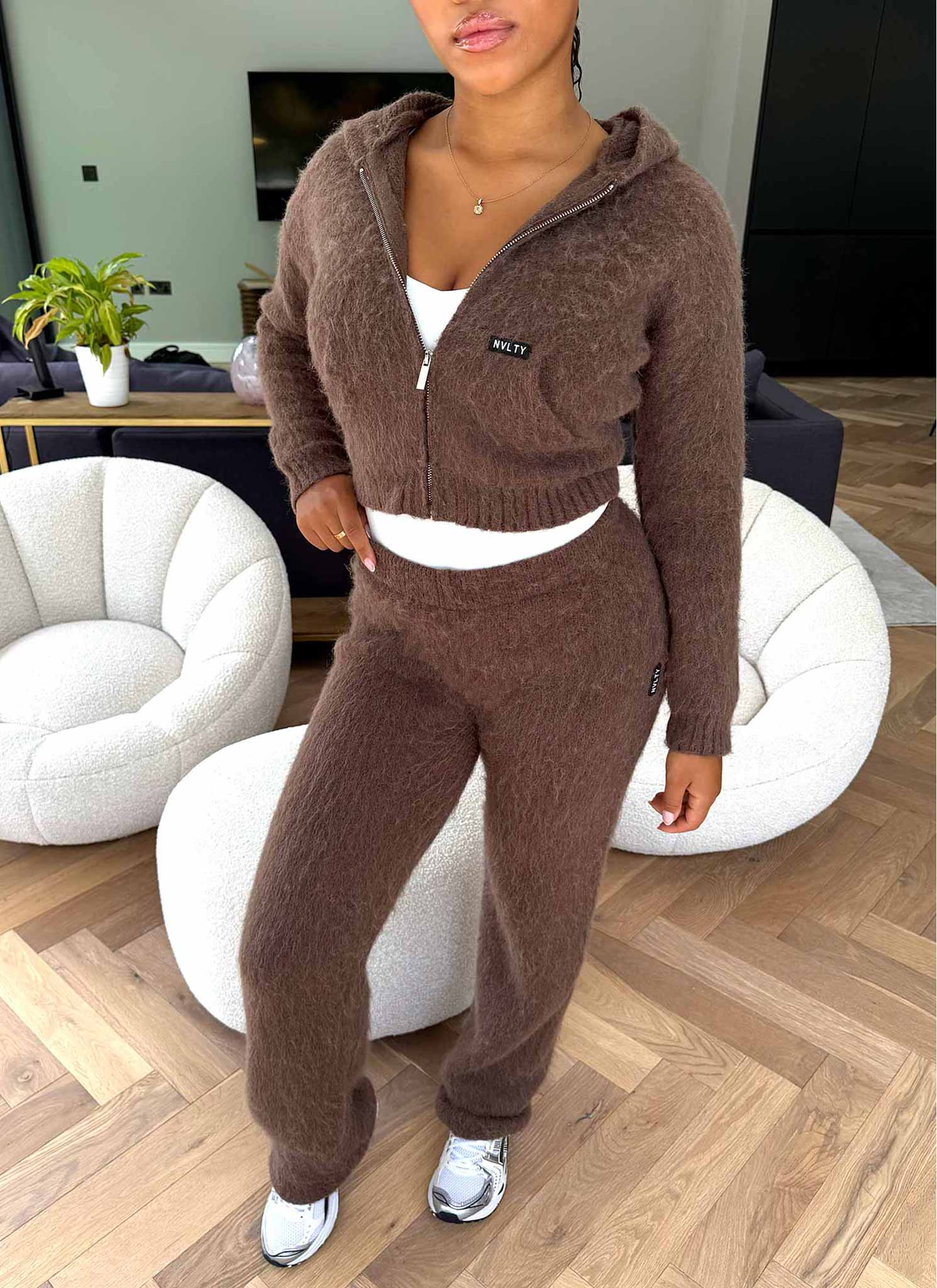 Mohair Joggers - Brown - Image 14