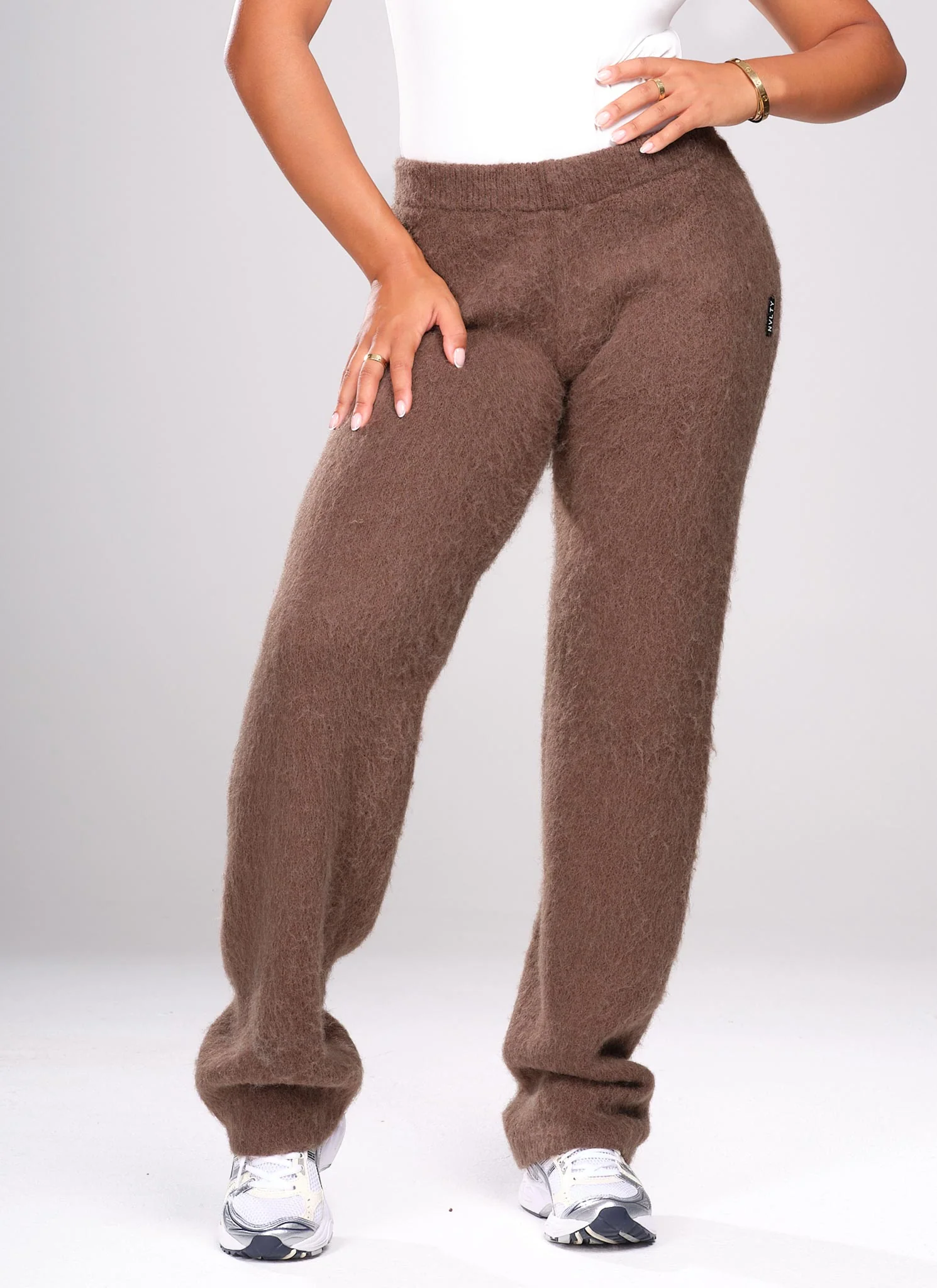 Mohair Joggers - Brown - Image 2