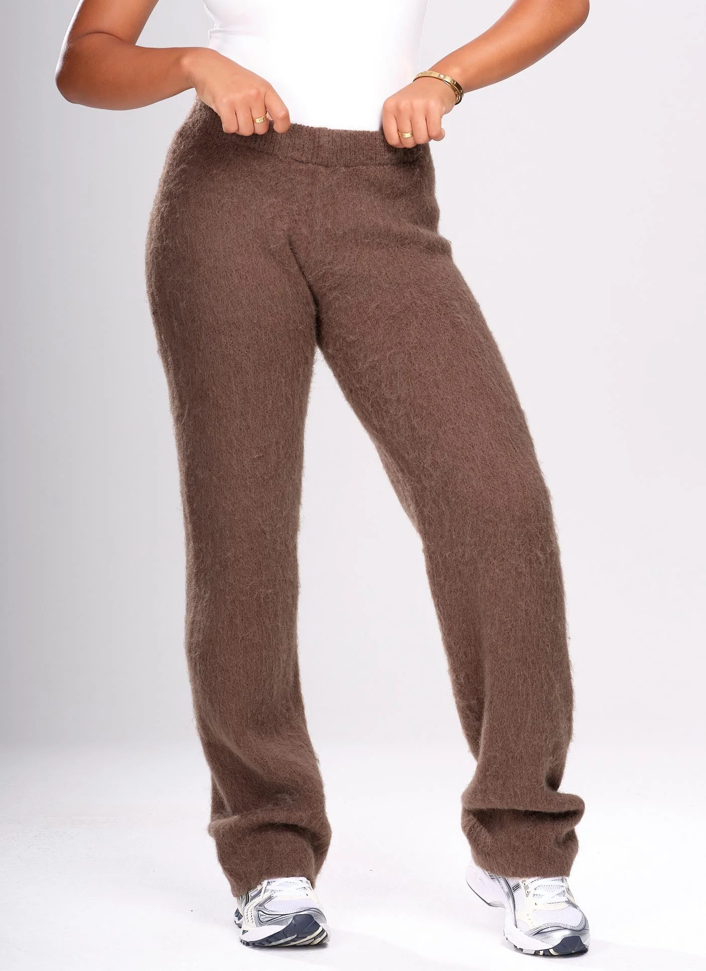 Mohair Joggers - Brown - Image 6