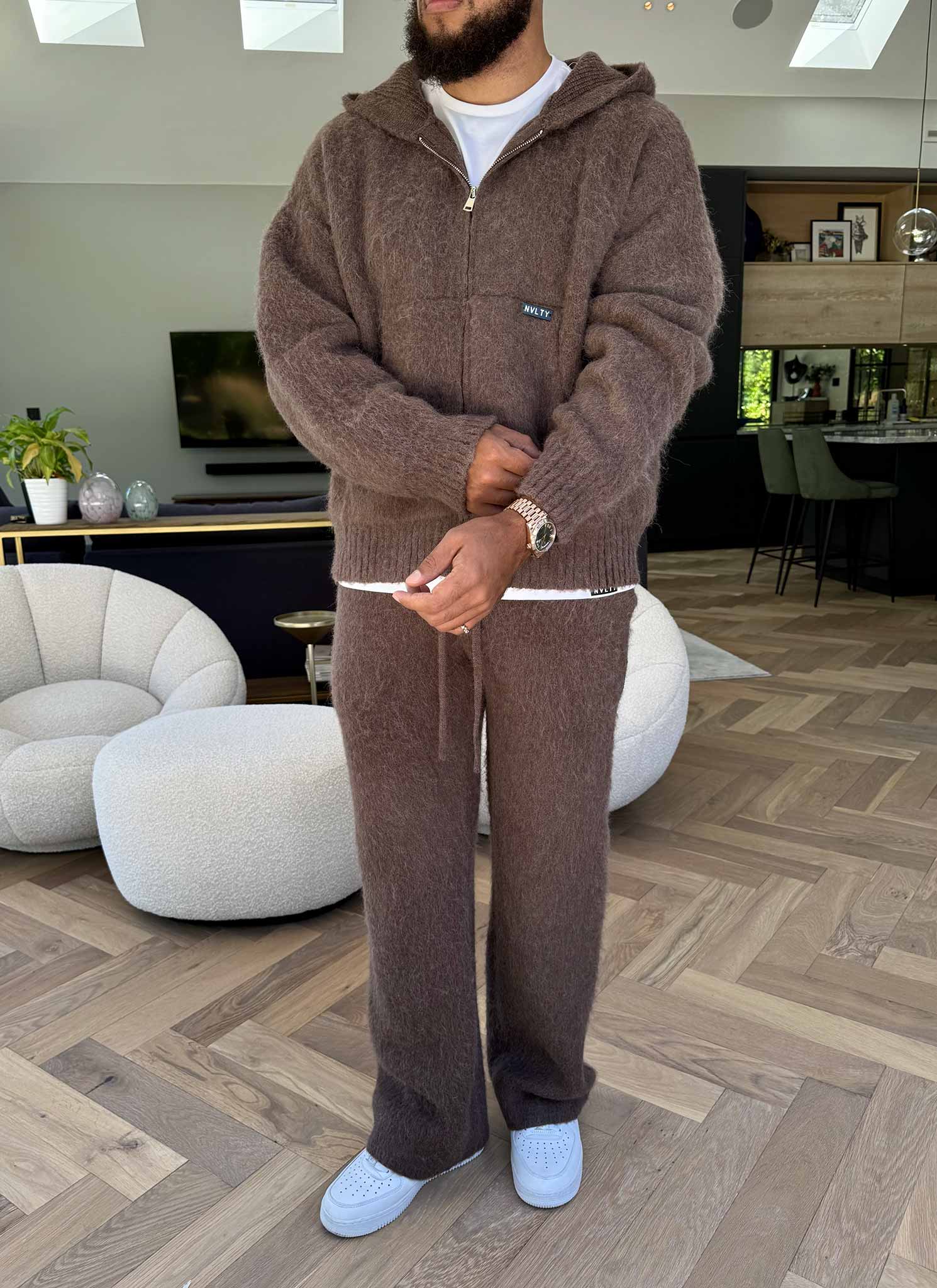 Mohair Joggers - Brown - Image 12