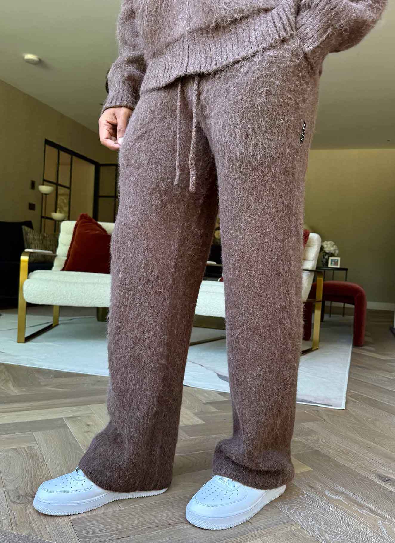 Mohair Joggers - Brown - Image 13