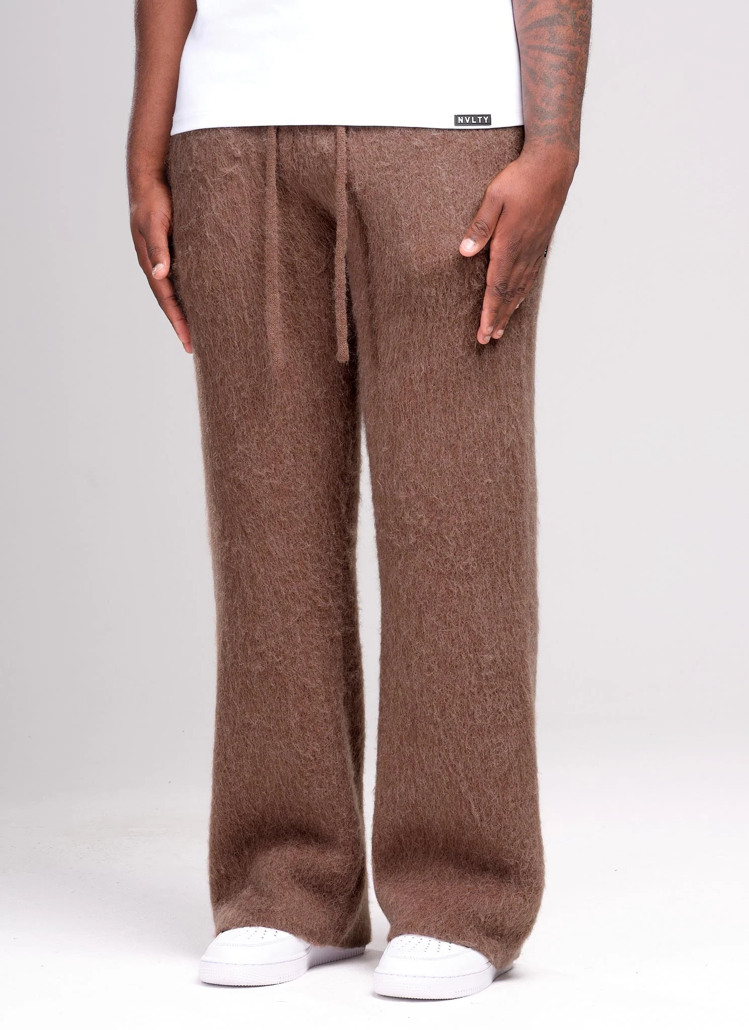 Mohair Joggers - Brown - Image 2