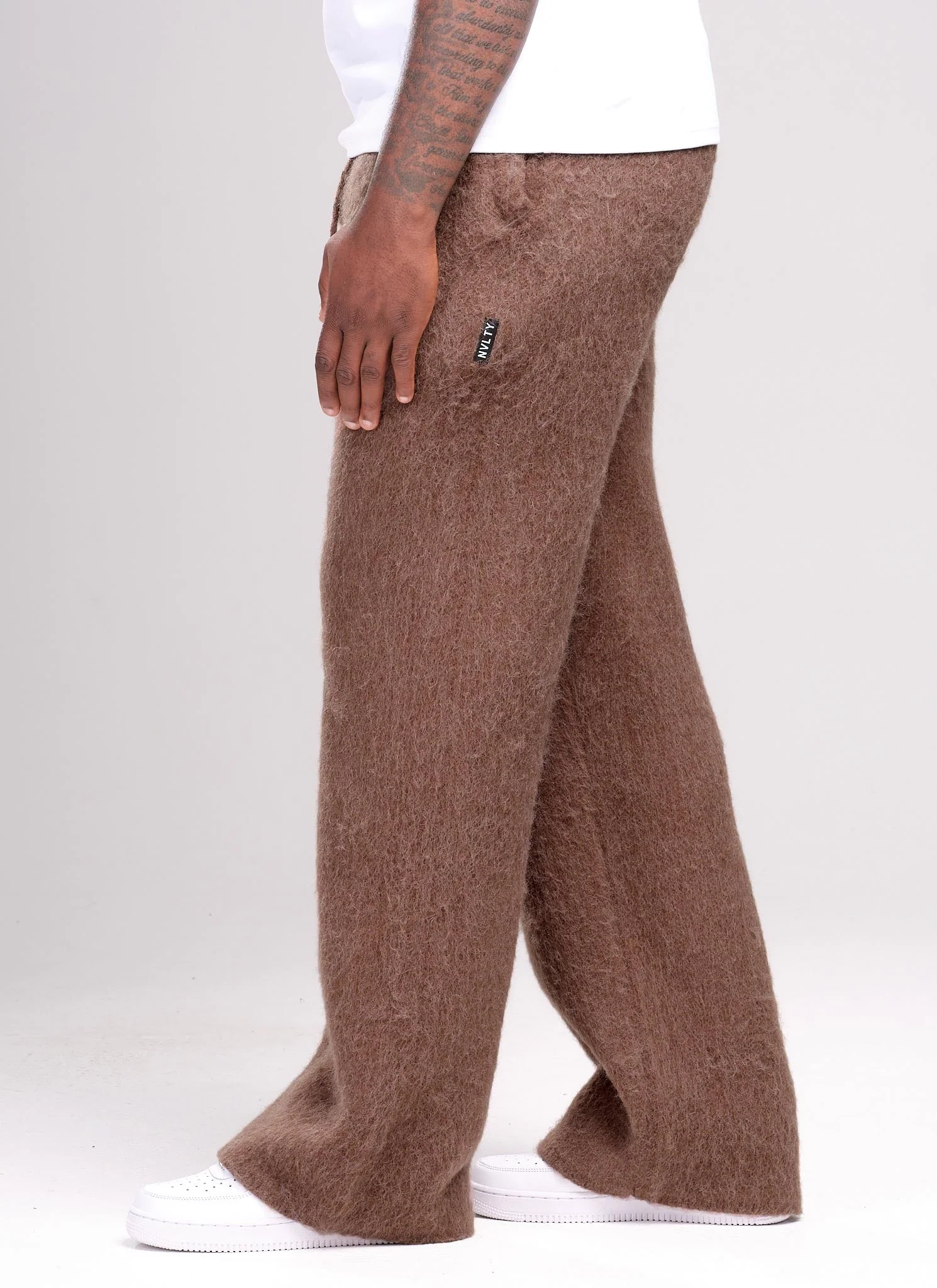 Mohair Joggers - Brown - Image 4