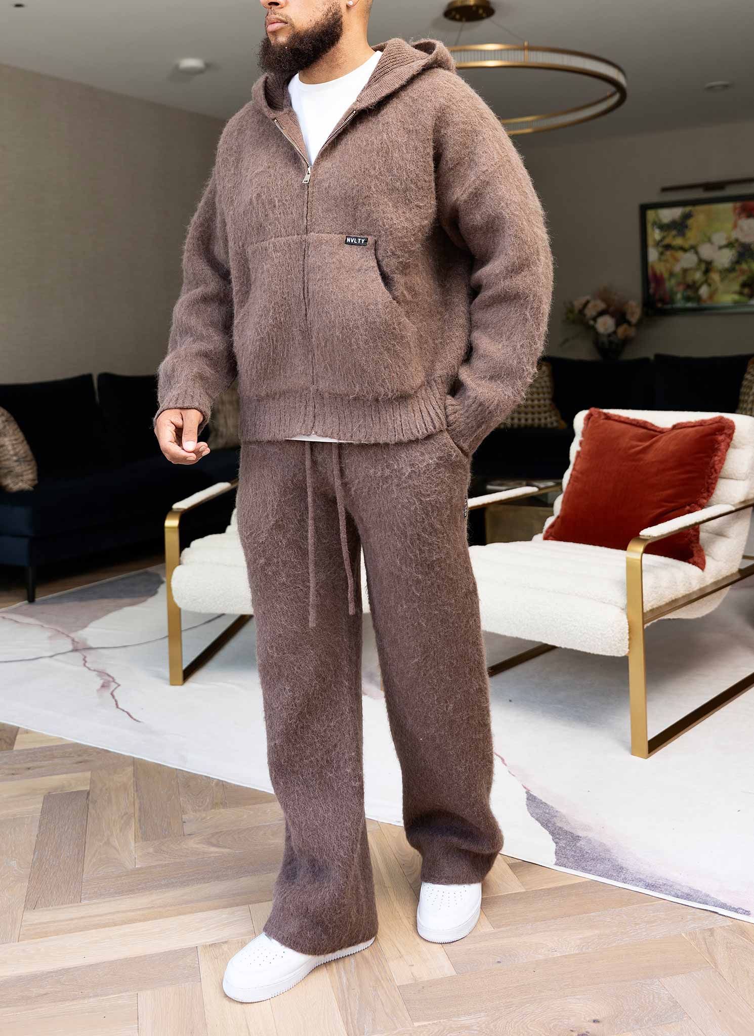 Mohair Joggers - Brown - Image 5
