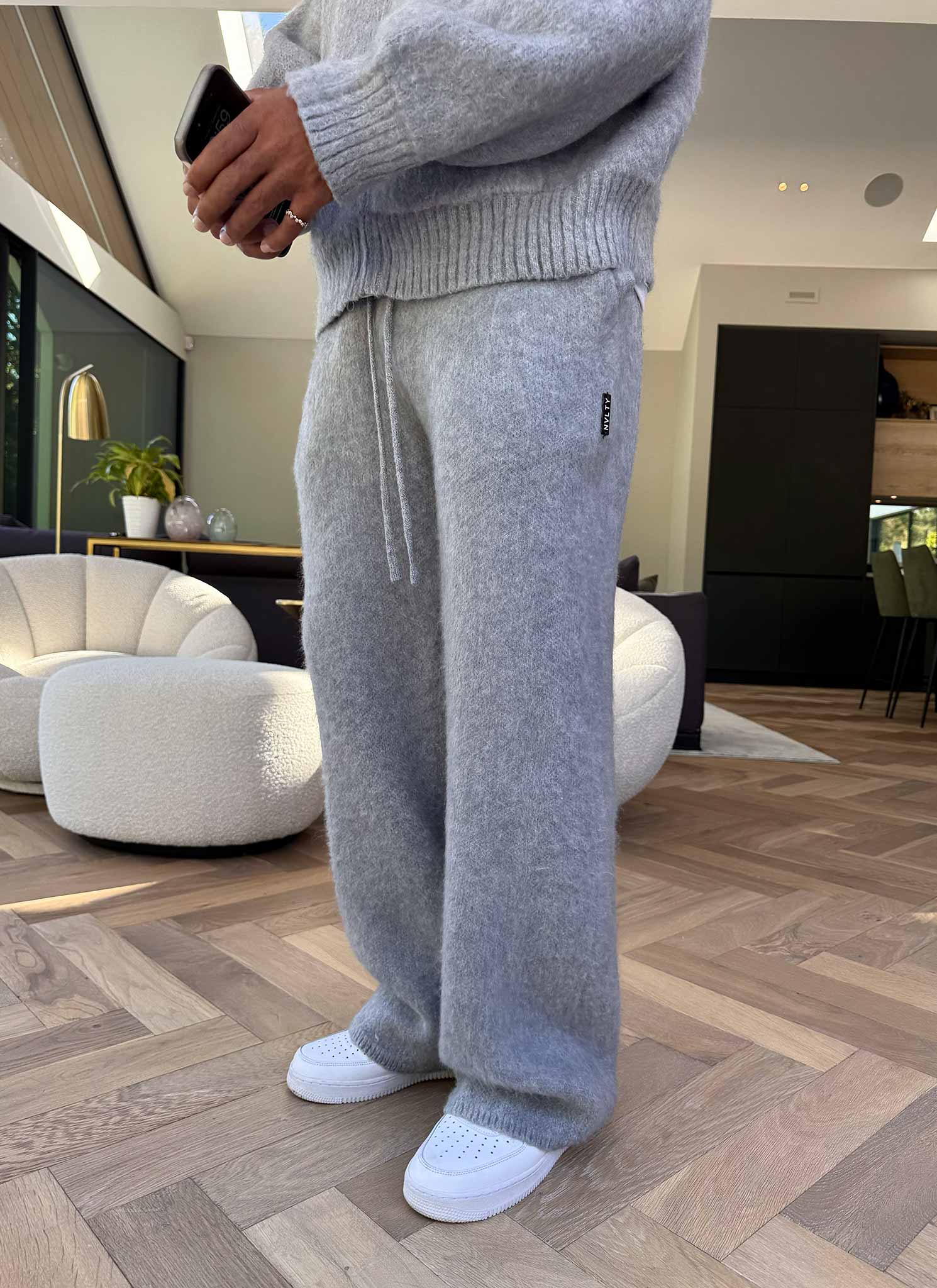 Mohair Joggers - Grey - Image 9
