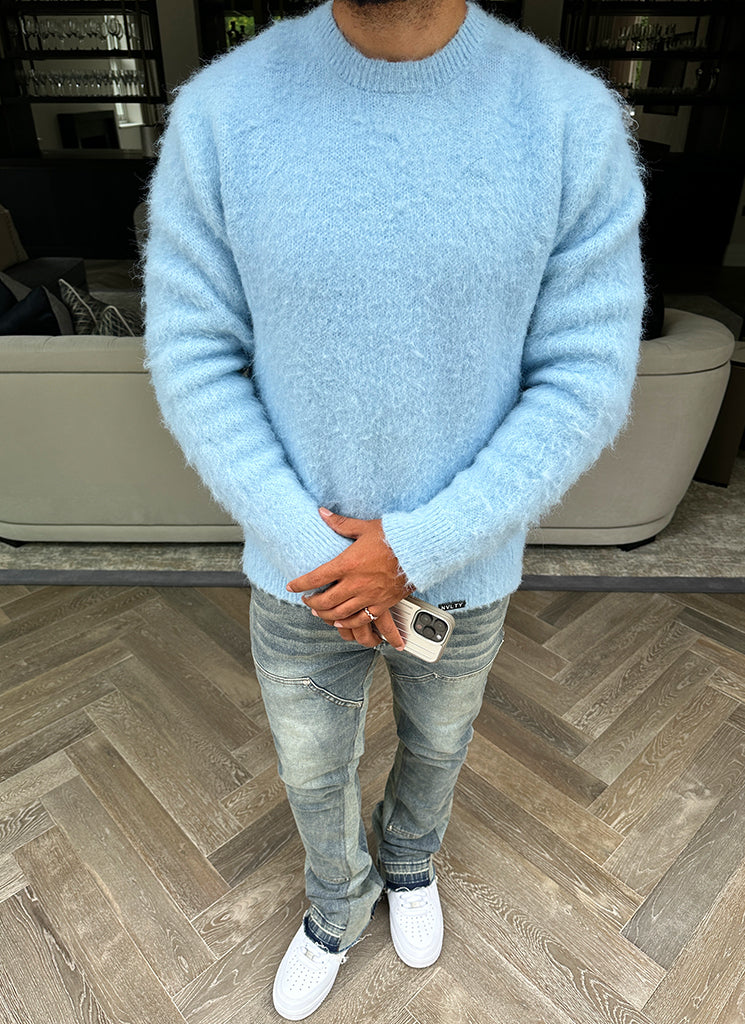 Mohair Sweater - Baby Blue - Image 11