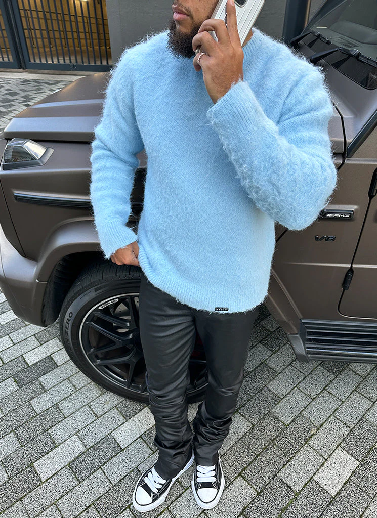 Mohair Sweater - Baby Blue - Image 4