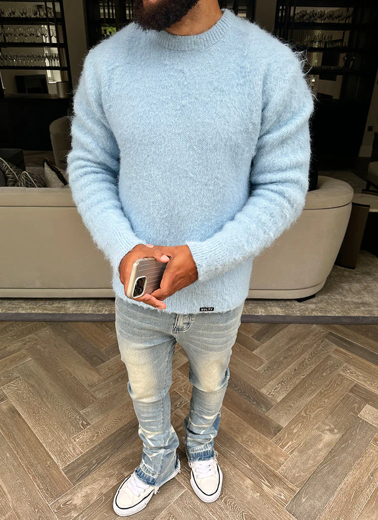 Mohair Sweater - Baby Blue - Image 6