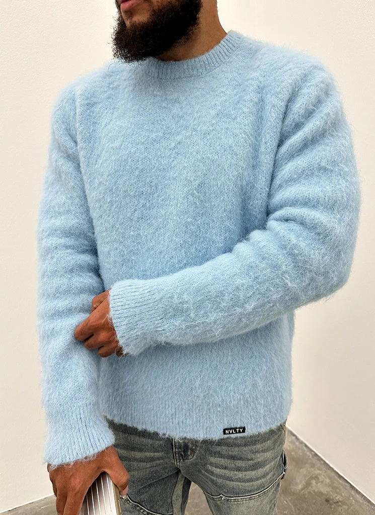Mohair Sweater - Baby Blue - Image 7