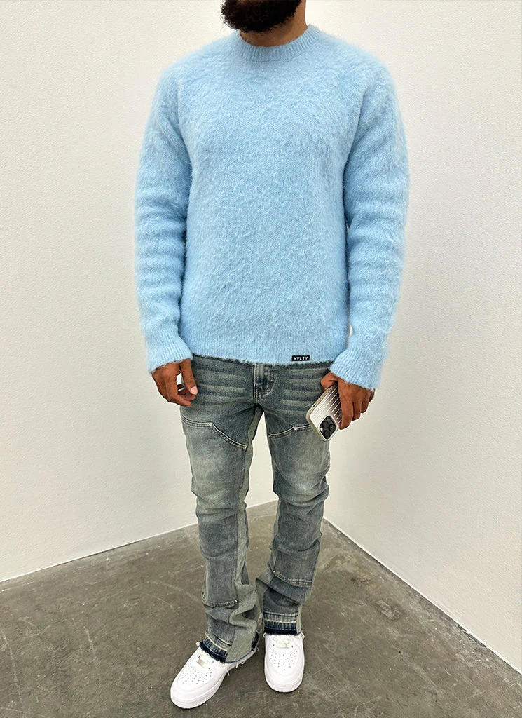 Mohair Sweater - Baby Blue - Image 9
