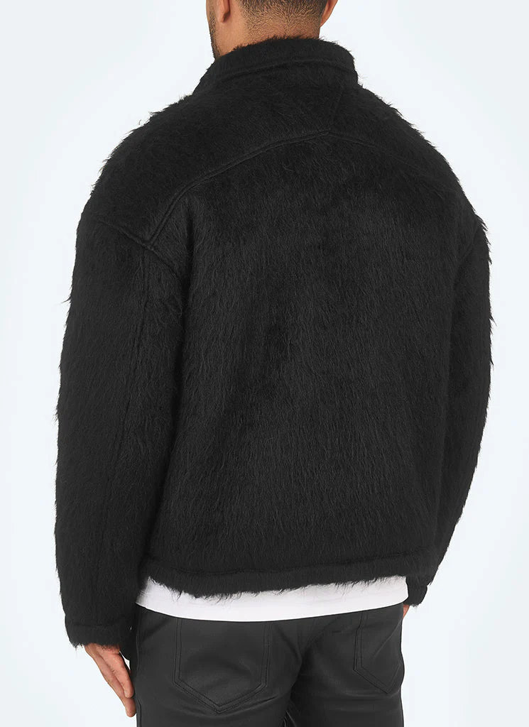 Mohair Zipper Jacket - Black - Image 4