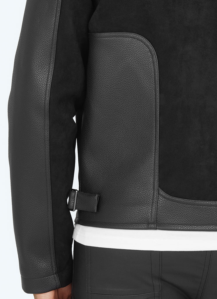 Moto Biker Jacket - Black - Image 11
