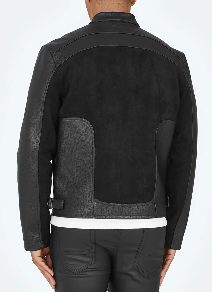 Moto Biker Jacket - Black - Image 13