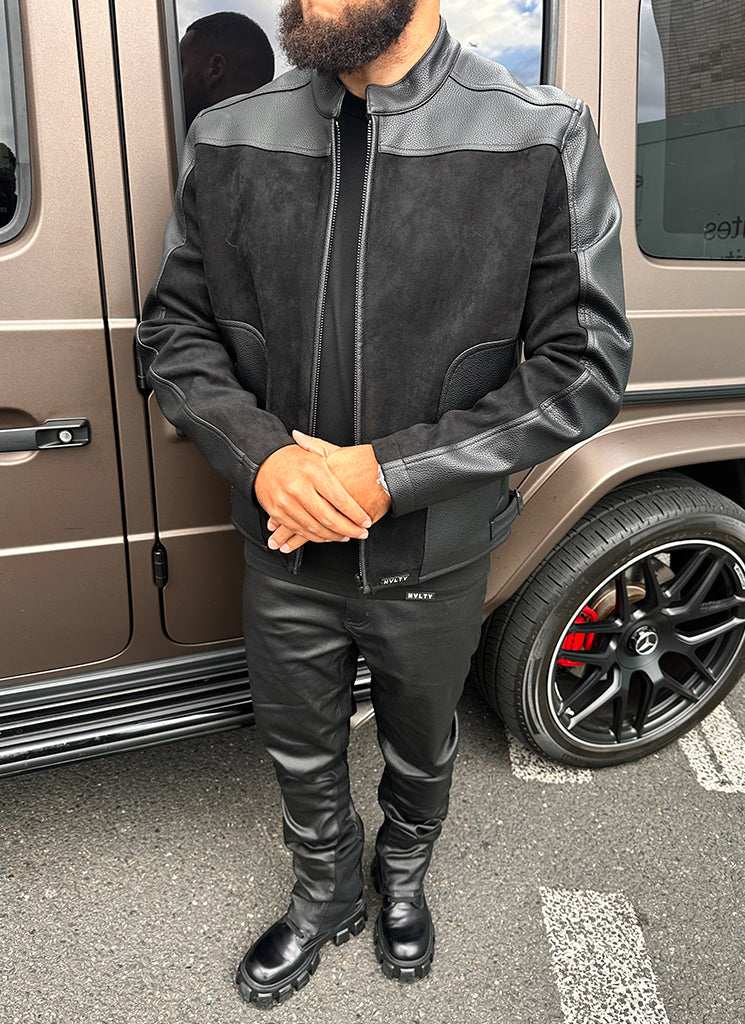 Moto Biker Jacket - Black - Image 17
