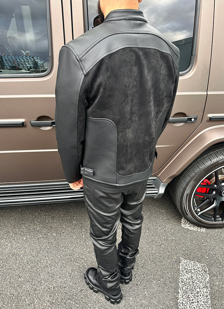 Moto Biker Jacket - Black - Image 22