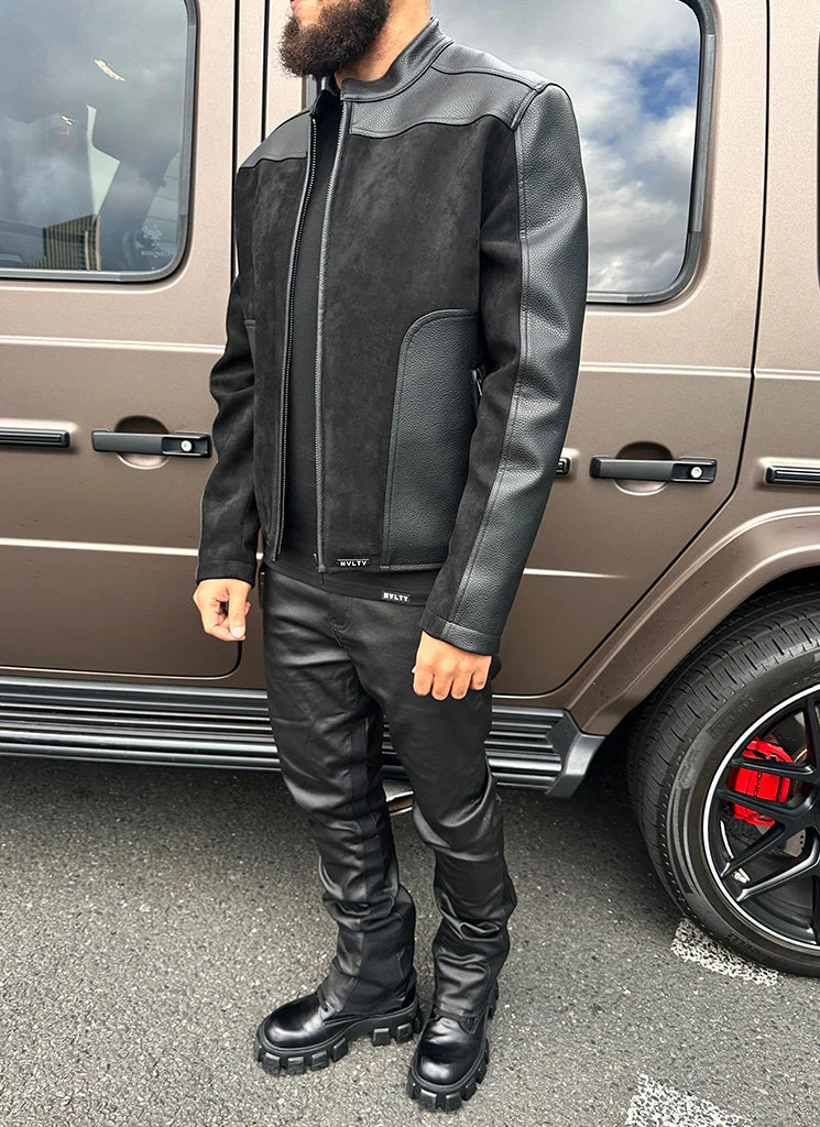 Moto Biker Jacket - Black - Image 25