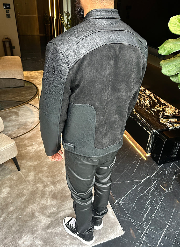Moto Biker Jacket - Black - Image 28