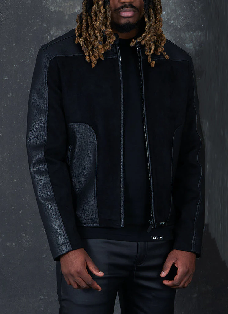 Moto Biker Jacket - Black - Image 5