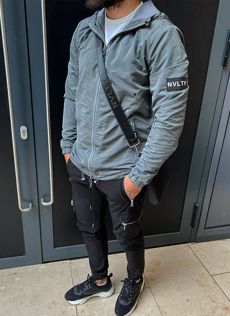 Paint Windbreaker - Charcoal Grey - Image 4