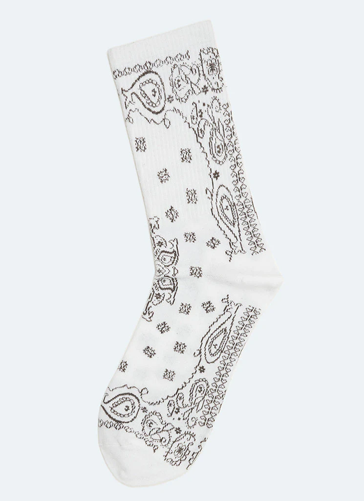 Paisley Socks - White - Image 3