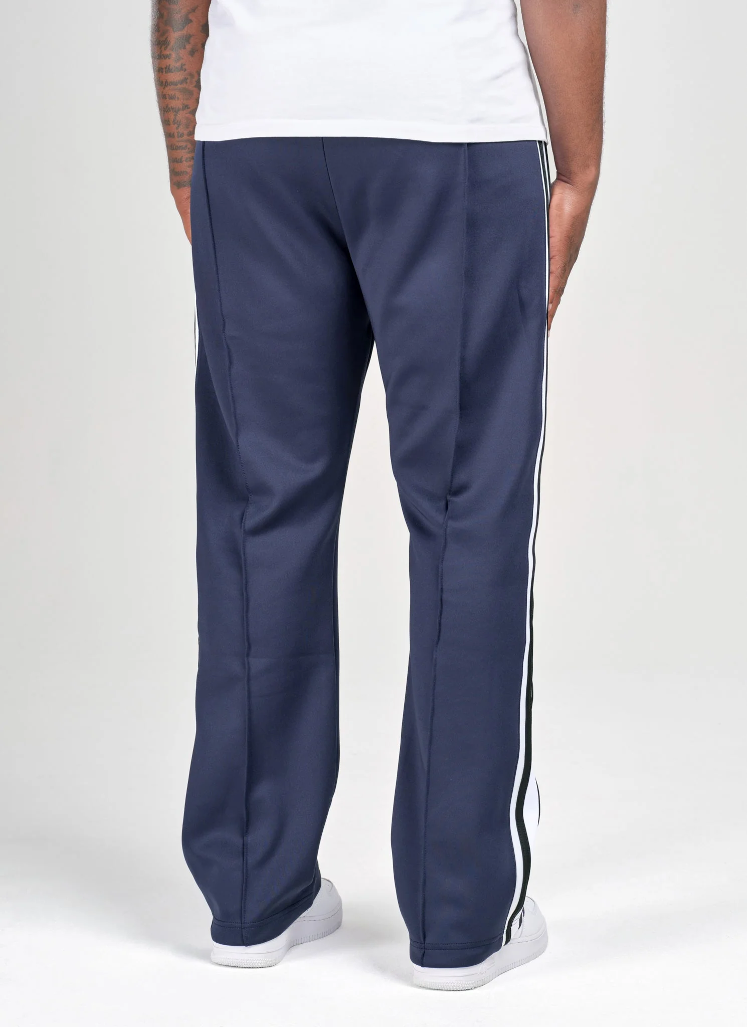 Panelled Luxe Track Pants - Navy - Image 7