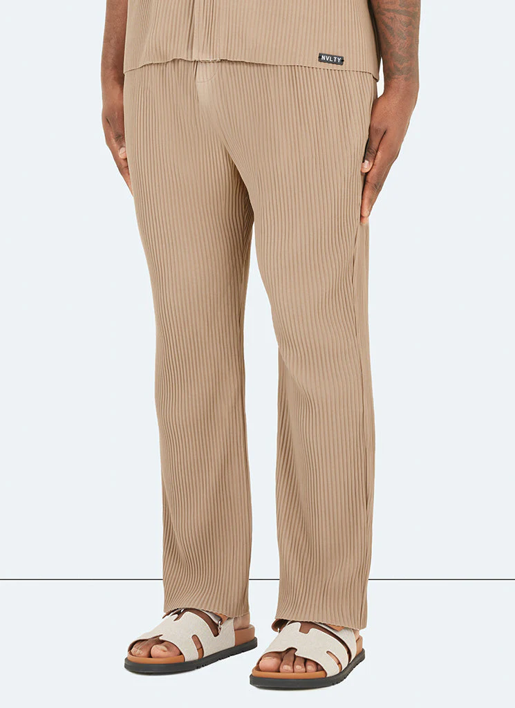 Pleated Trousers - Stone - Image 2