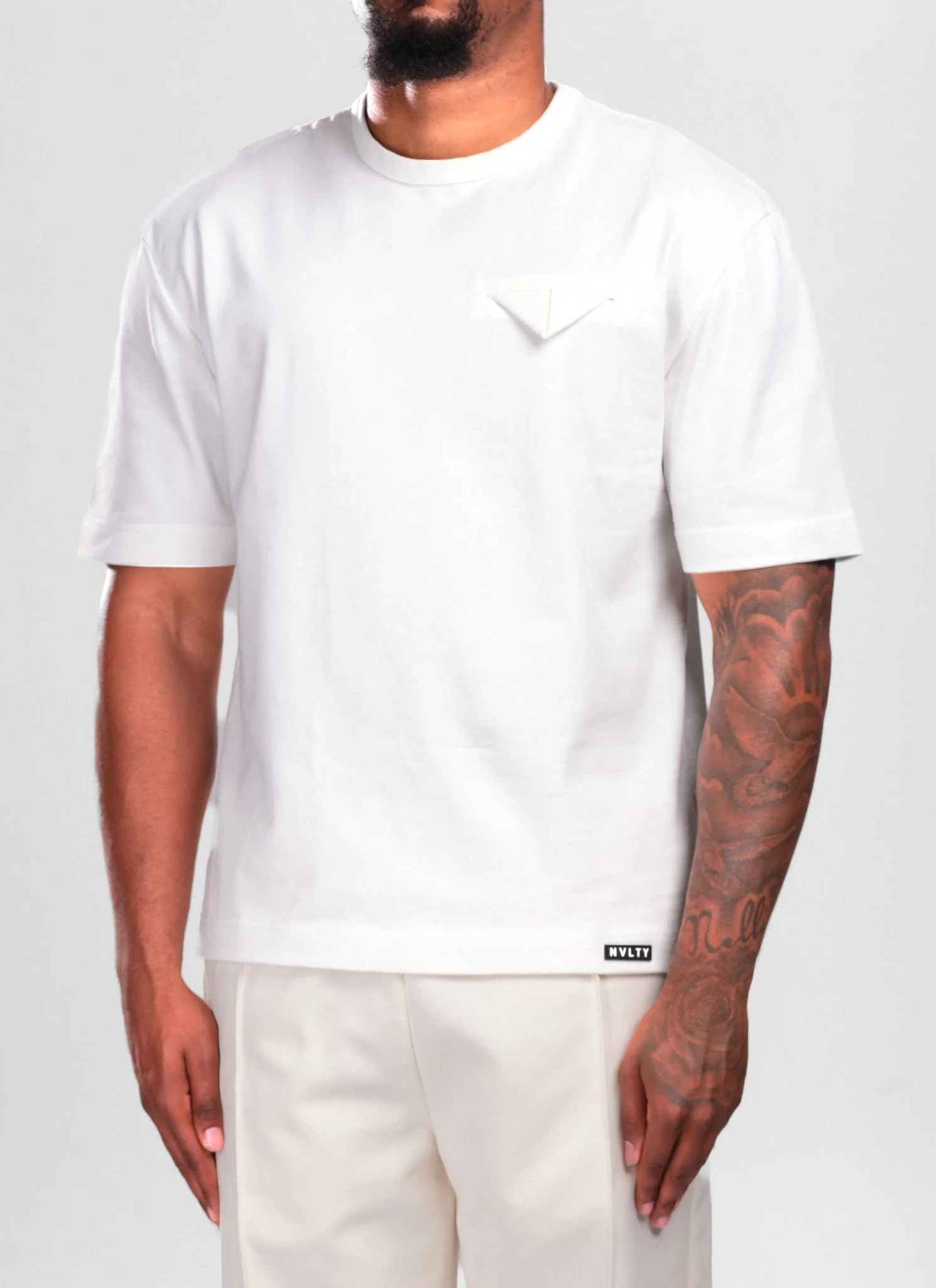 Pocket Square T-Shirt - White - Image 2