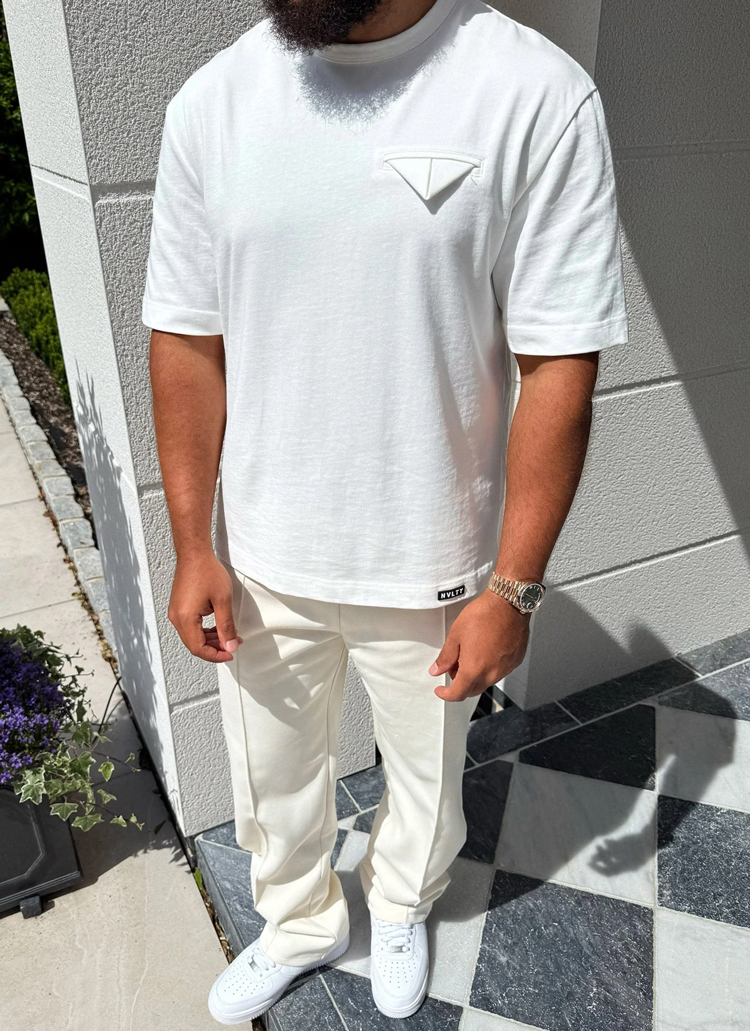 Pocket Square T-Shirt - White - Image 3