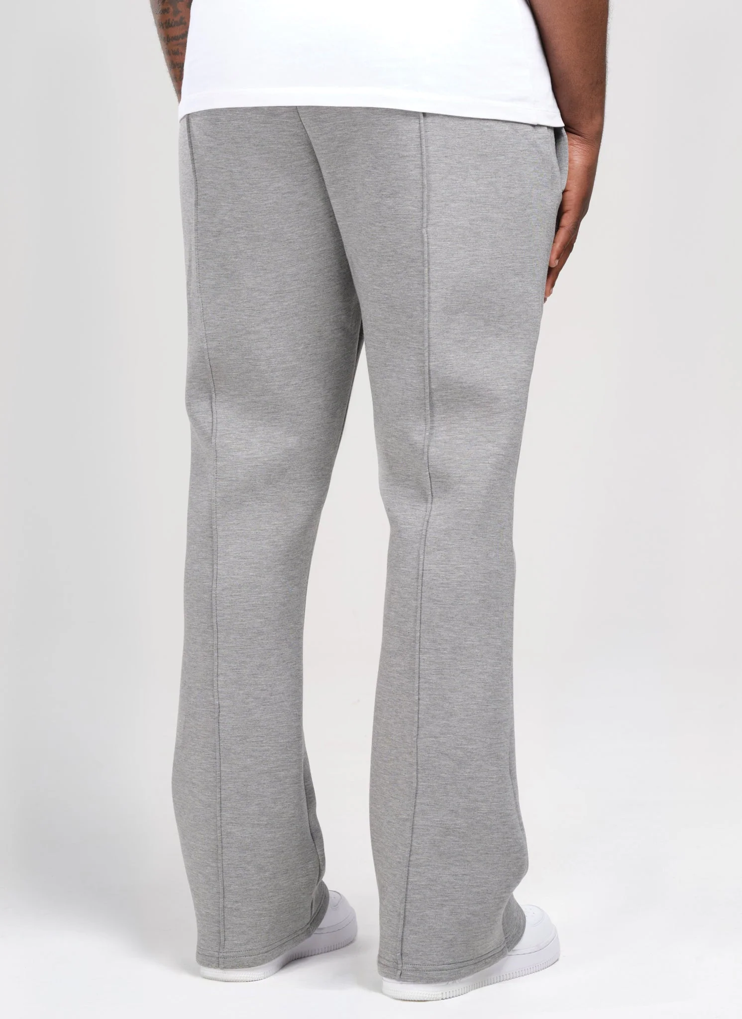 Scuba Structured Flare Pleat Joggers - Grey - Image 4
