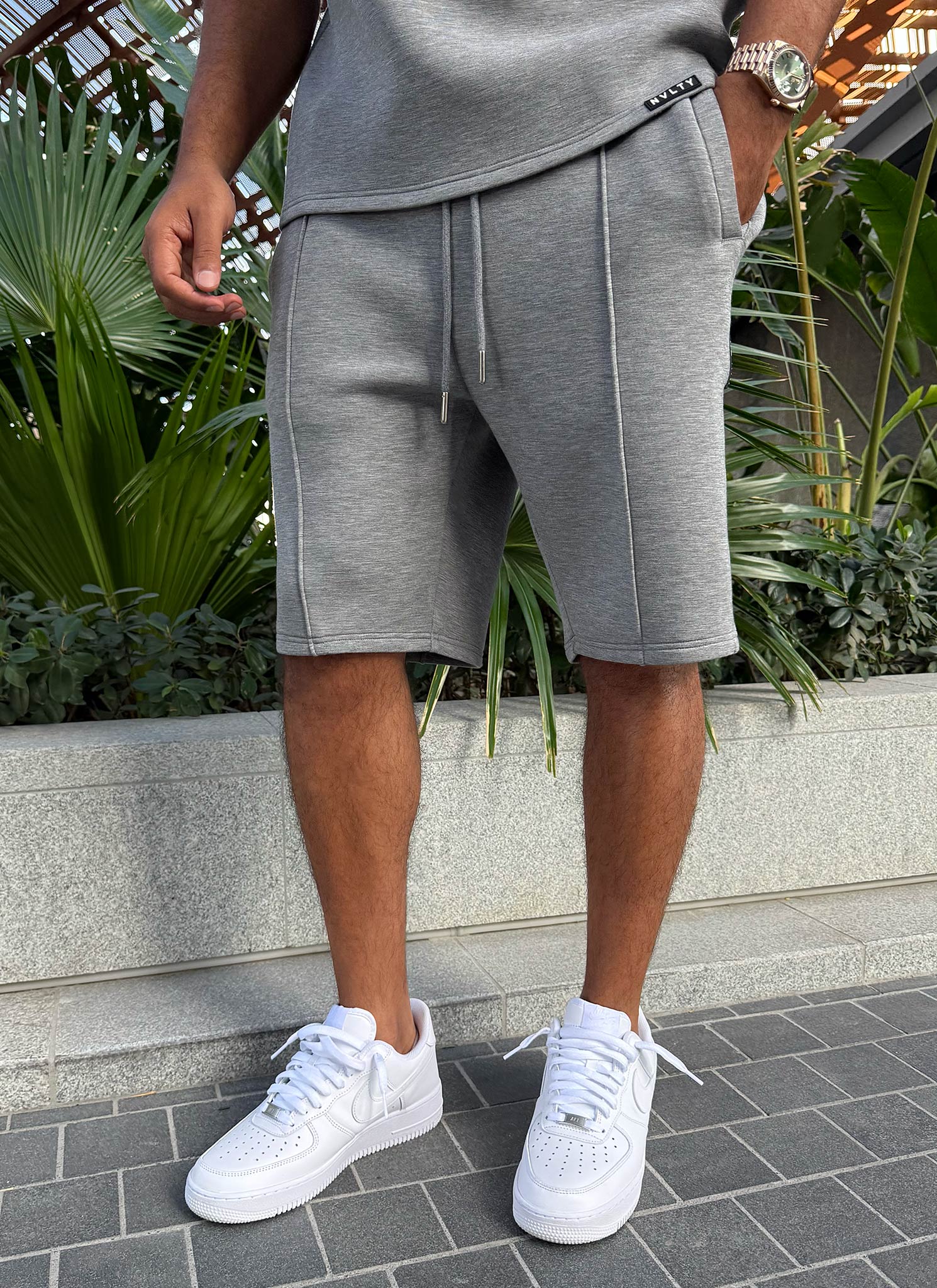 Scuba Structured Shorts - Grey - Image 6