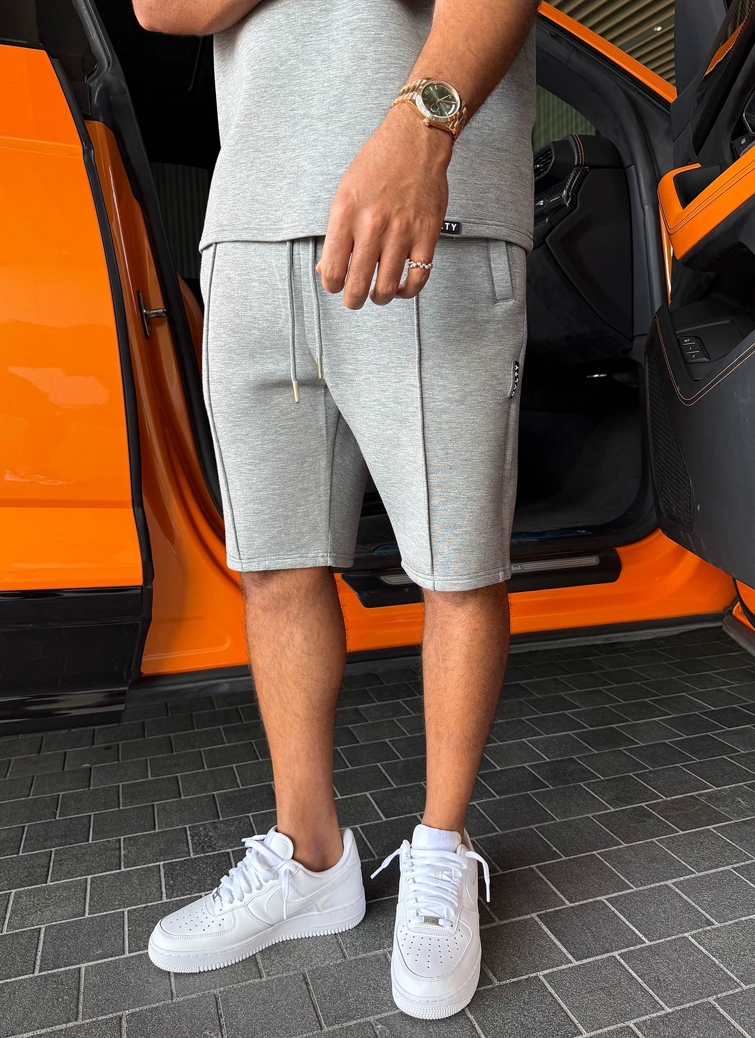 Scuba Structured Shorts - Grey - Image 8