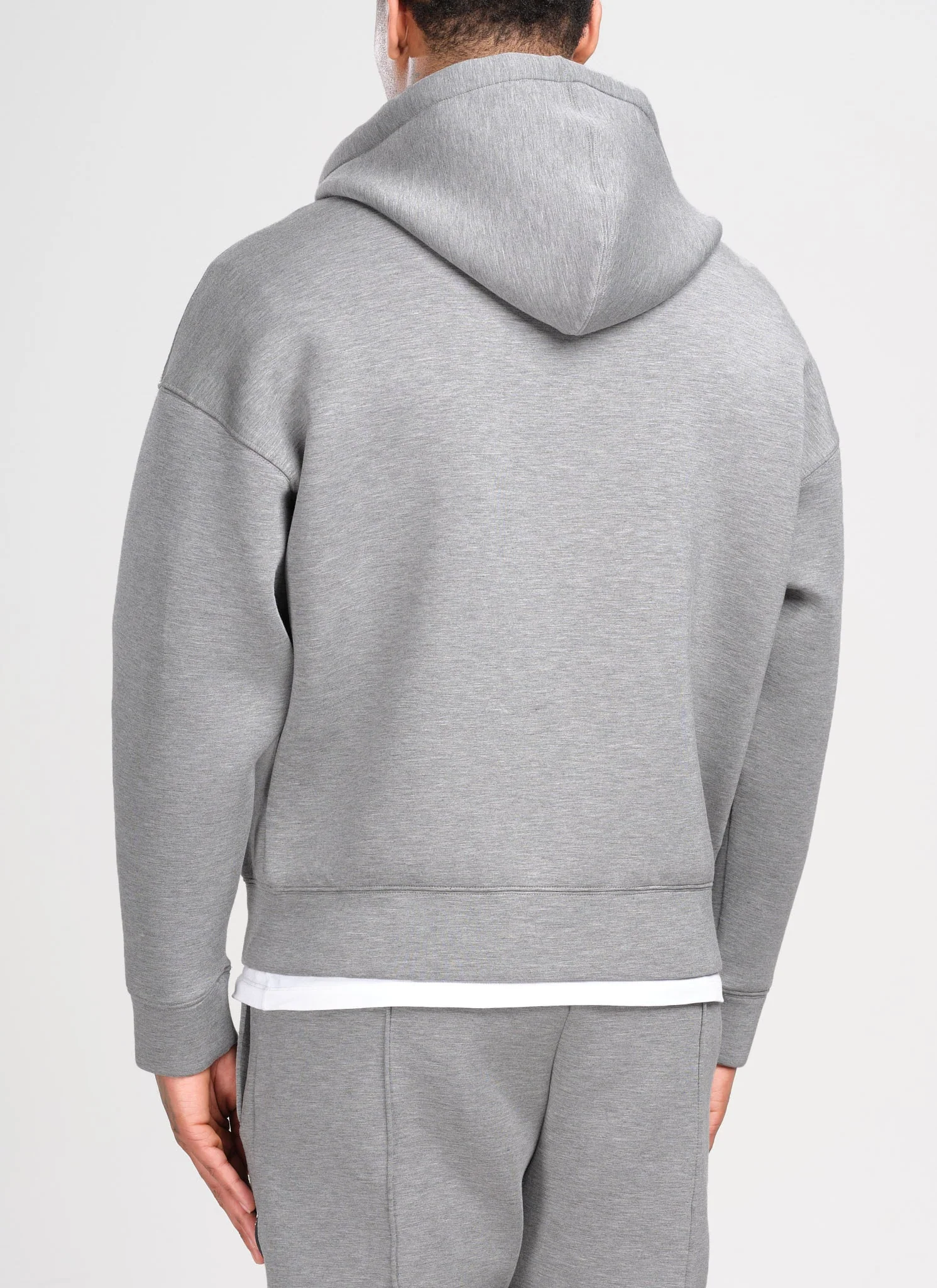 Scuba Structured Zip Hoodie - Grey - Image 4