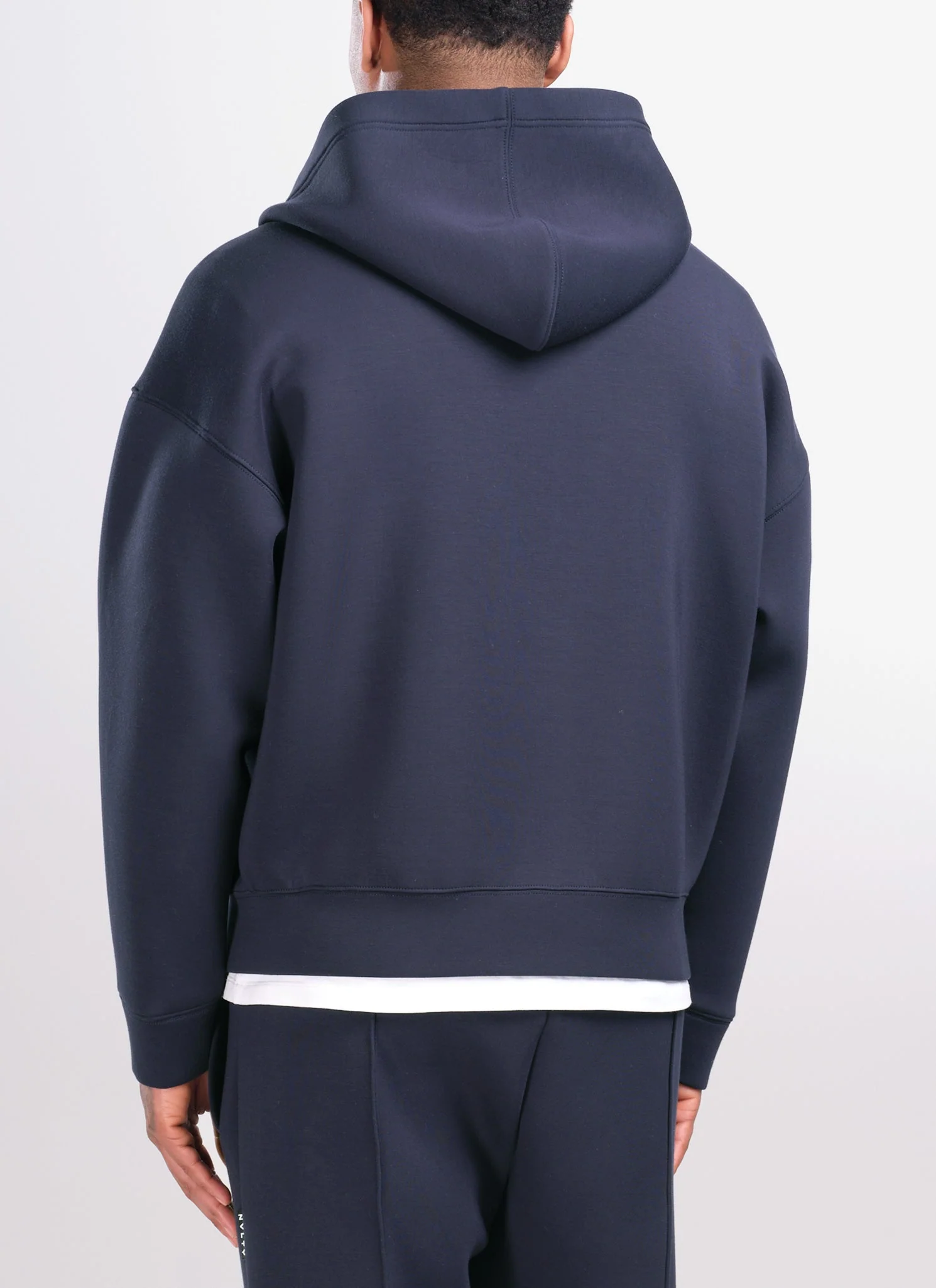 Scuba Structured Zip Hoodie - Navy - Image 5