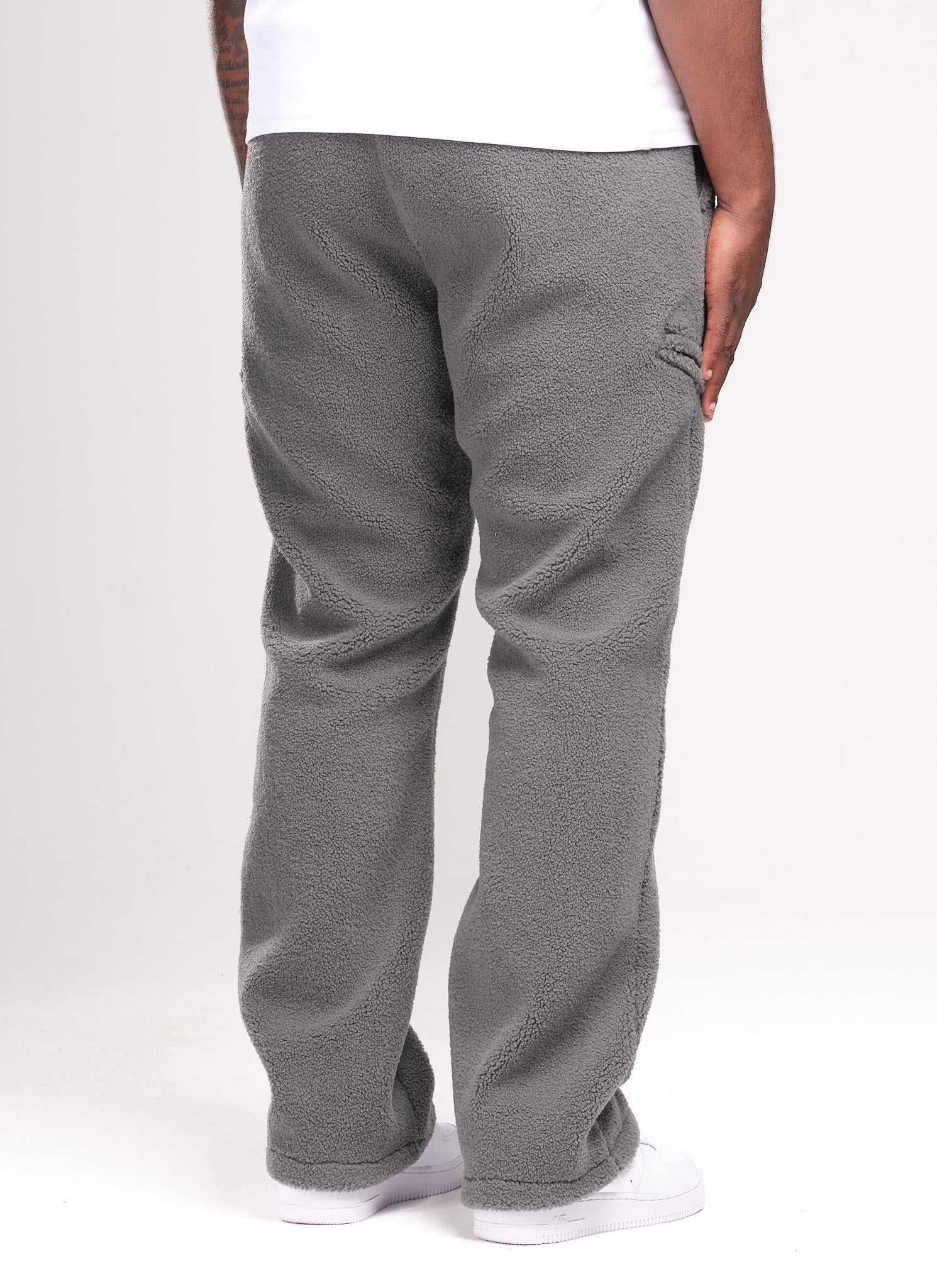 Sherpa Zip Joggers - Grey - Image 6