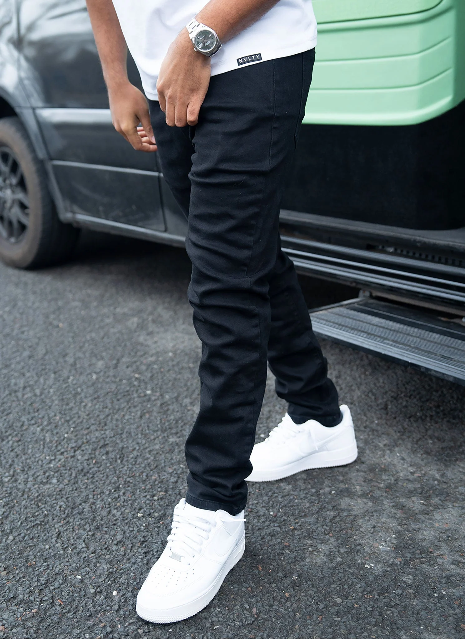 Slim Fit Jeans - Black - Image 4