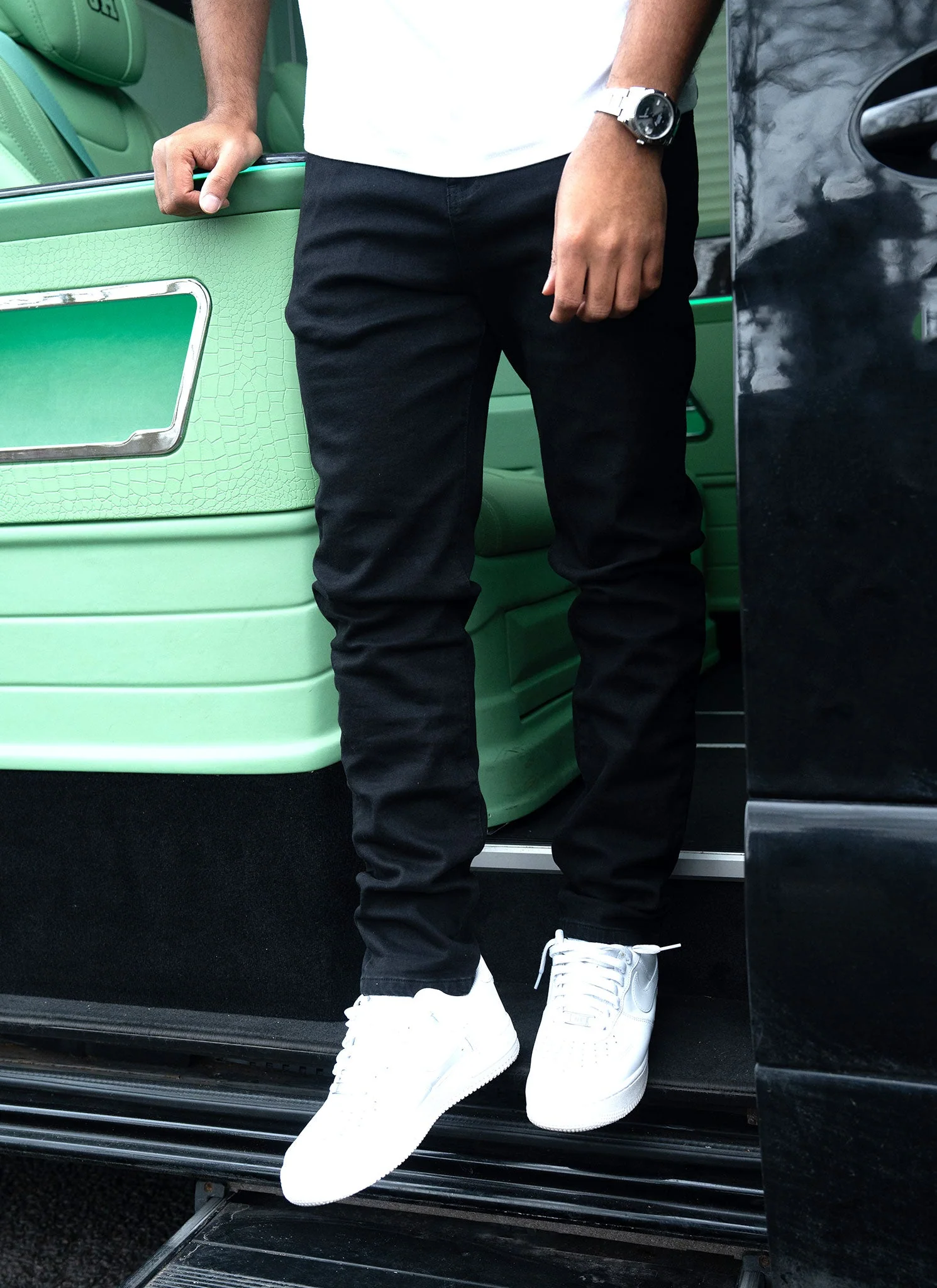 Slim Fit Jeans - Black - Image 6