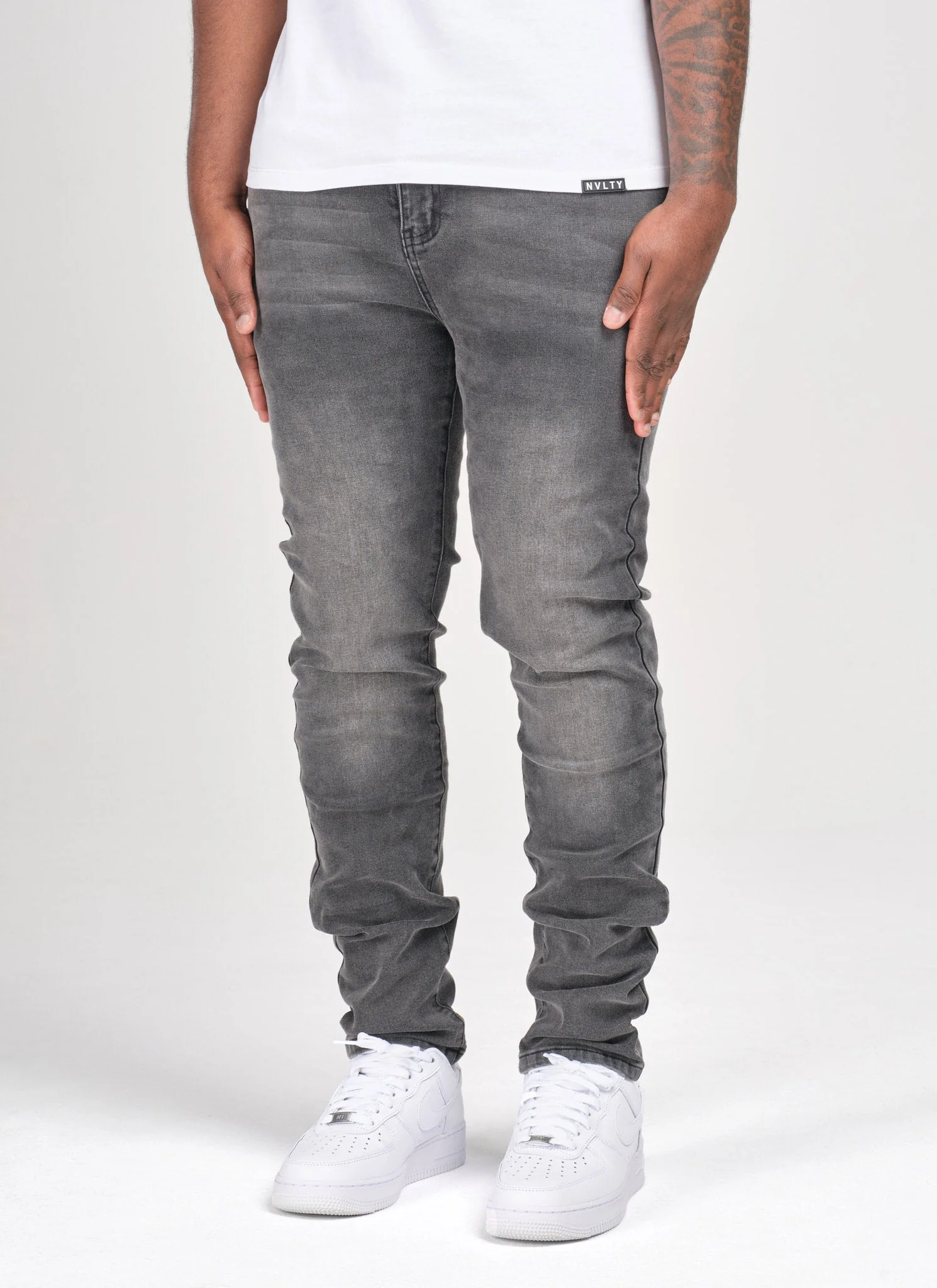 Slim Fit Jeans - Grey - Image 3