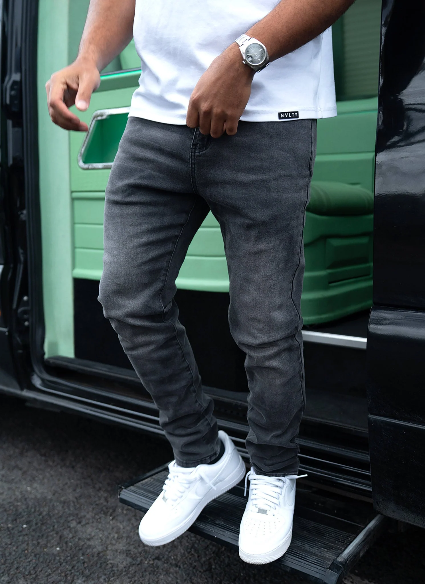 Slim Fit Jeans - Grey - Image 6