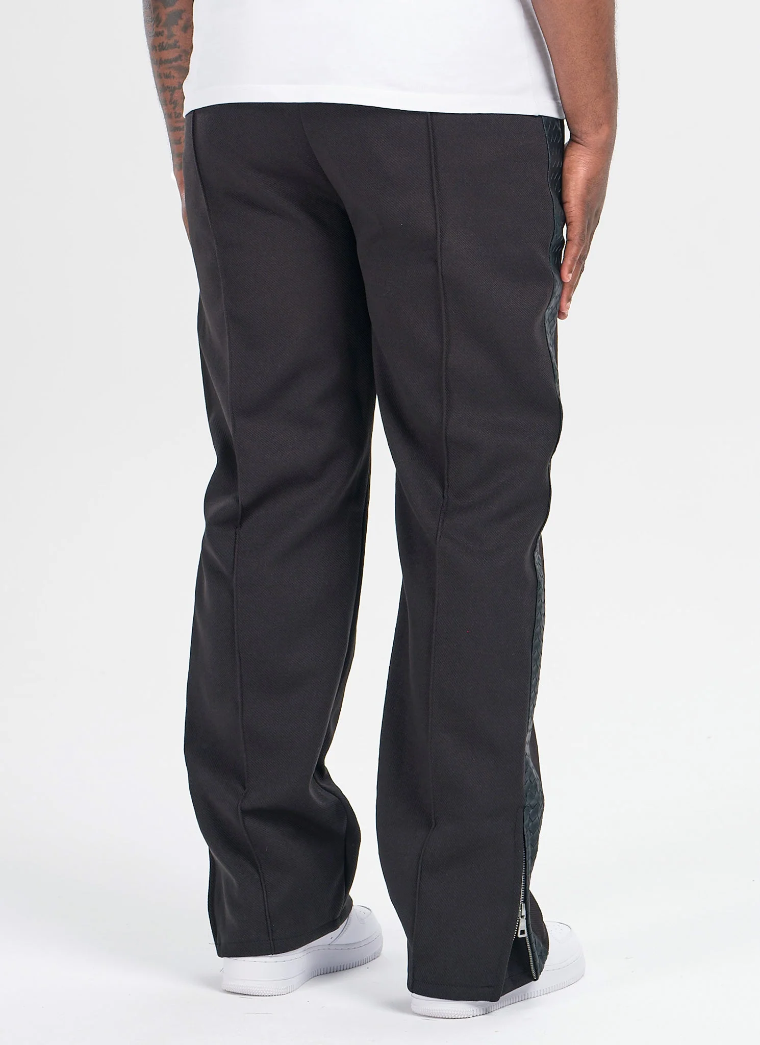 Twill Interlock Pleat Pants - Black - Image 7