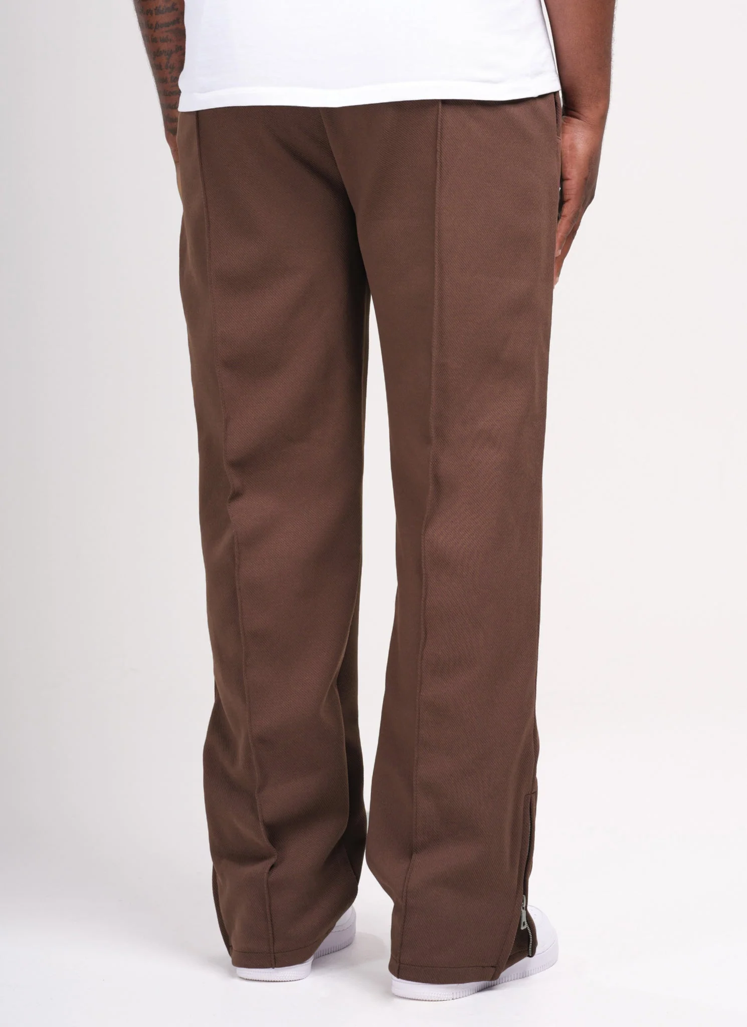 Twill Pleat Pants - Brown - Image 4
