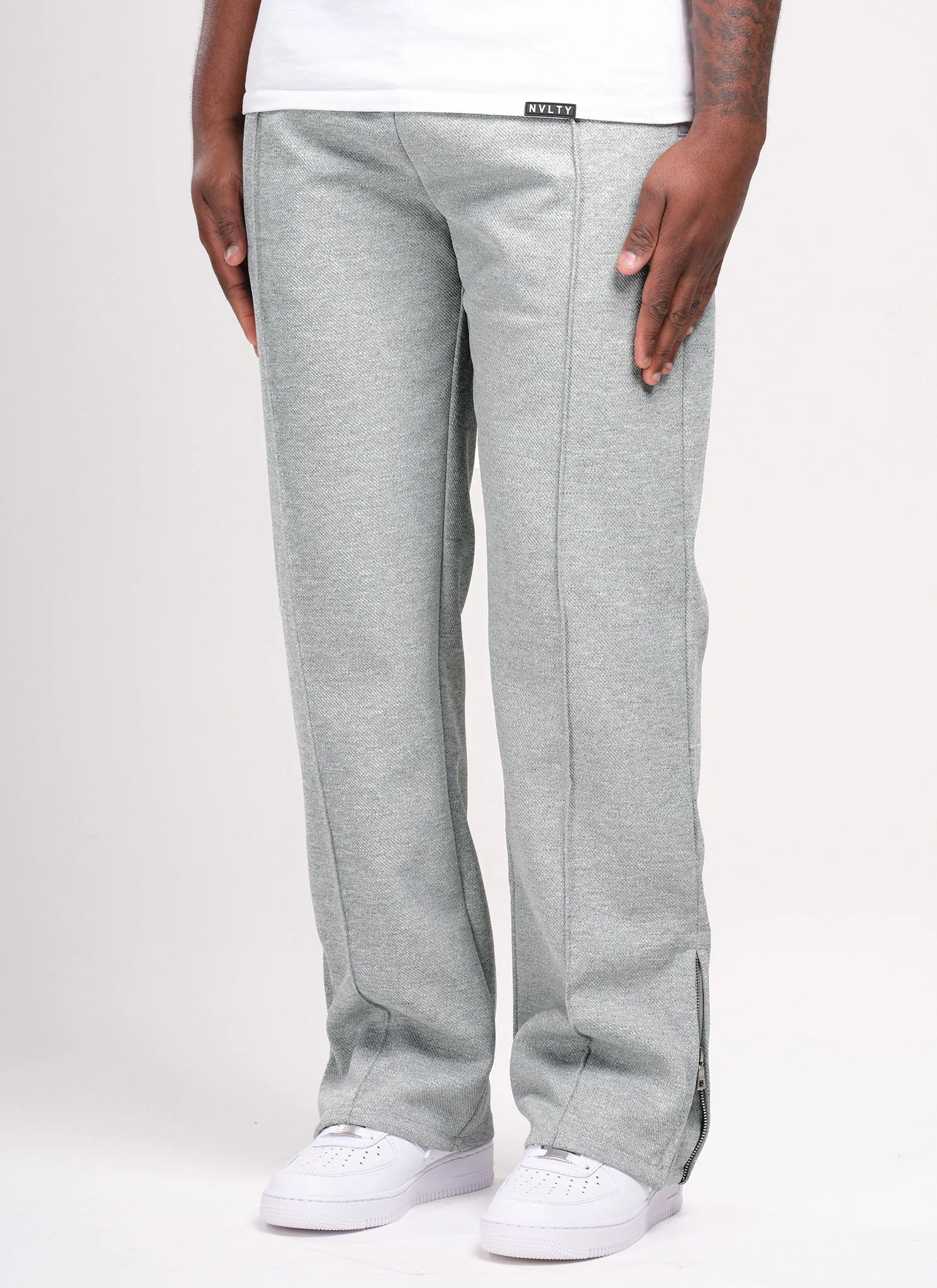 Twill Pleat Pants - Grey - Image 2