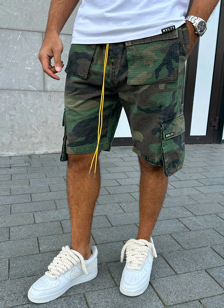 Vintage 4 Pocket Cargo Shorts - Camo - Image 11