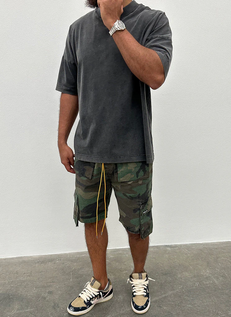 Vintage 4 Pocket Cargo Shorts - Camo - Image 12