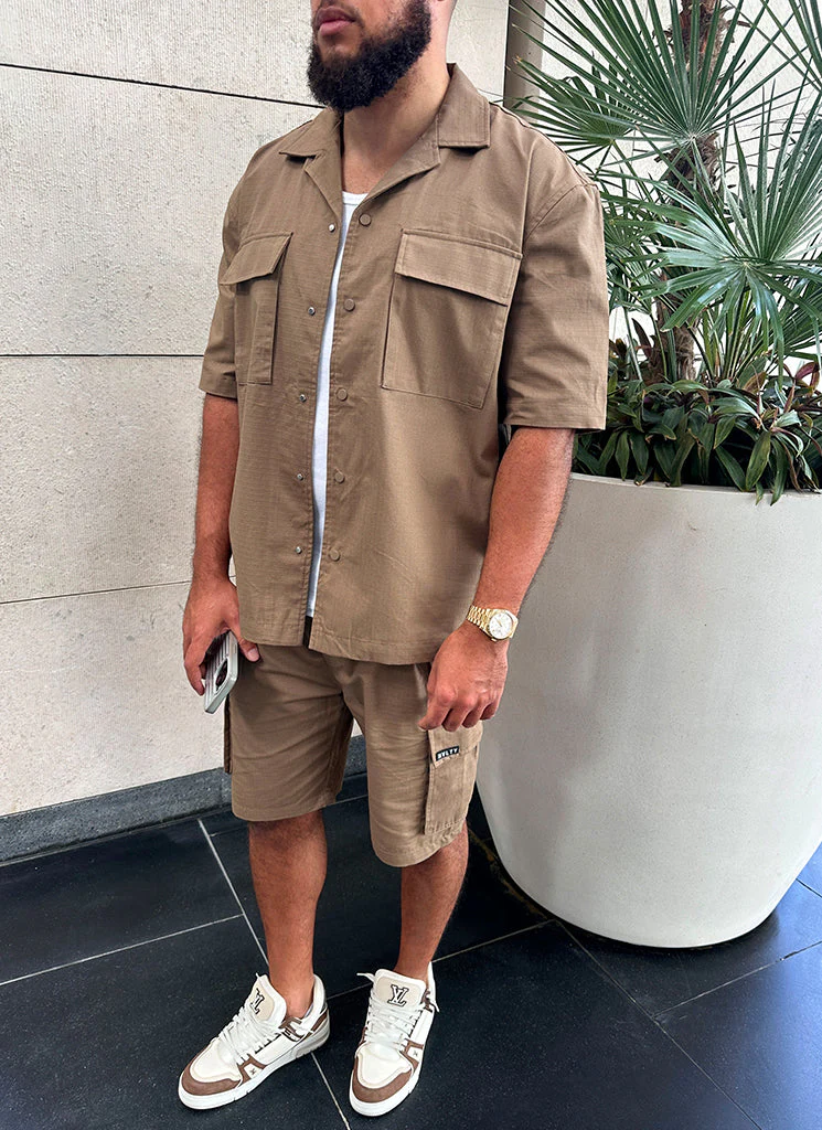 Vintage Cargo Shirt - Mocha - Image 3