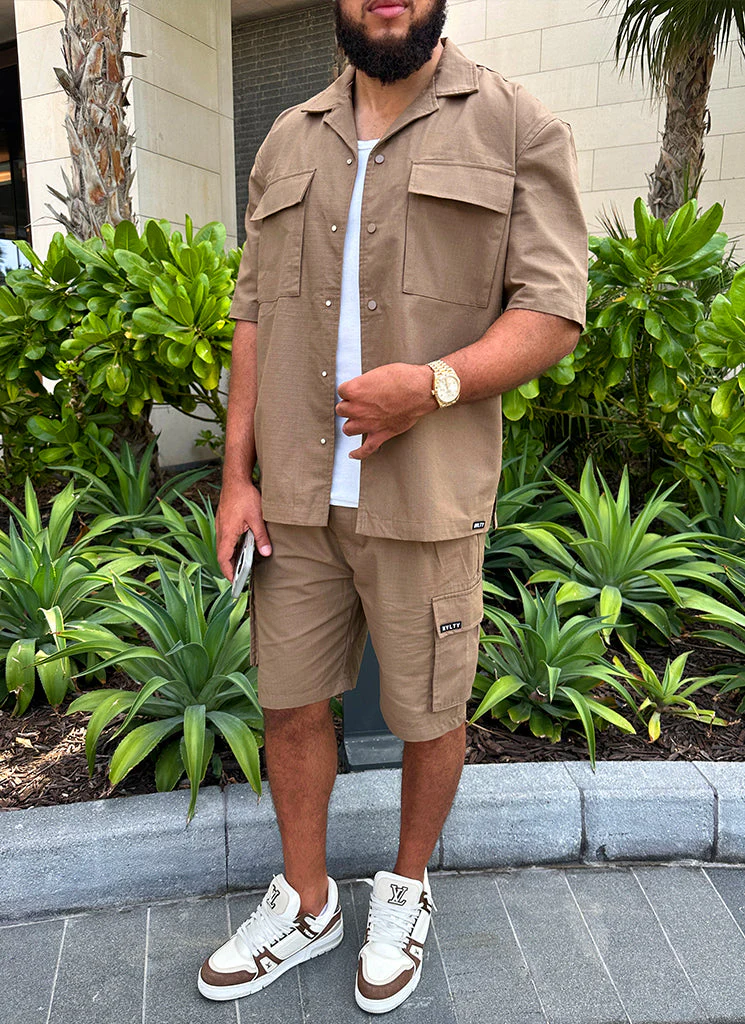 Vintage Cargo Shirt - Mocha - Image 4